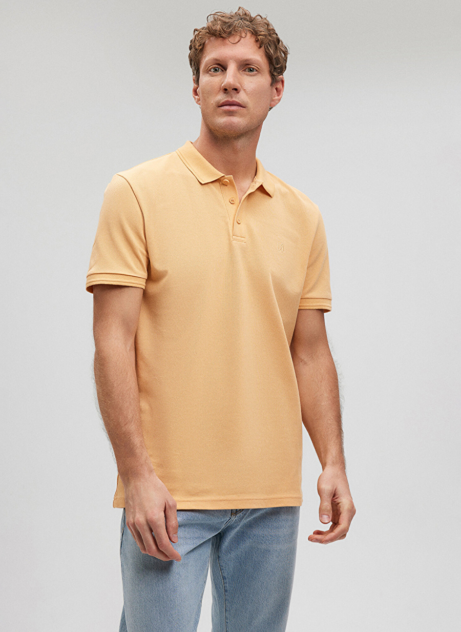 Mavi Düz Turuncu Erkek Polo T-Shirt M064946-71394_POLO TİŞÖRT