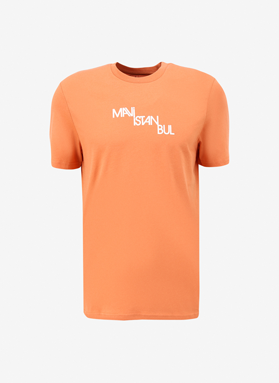 Mavi Bisiklet Yaka Düz Kırmızı Erkek T-Shirt M0612274-70439_MAVİ İSTANBUL TİŞÖRT