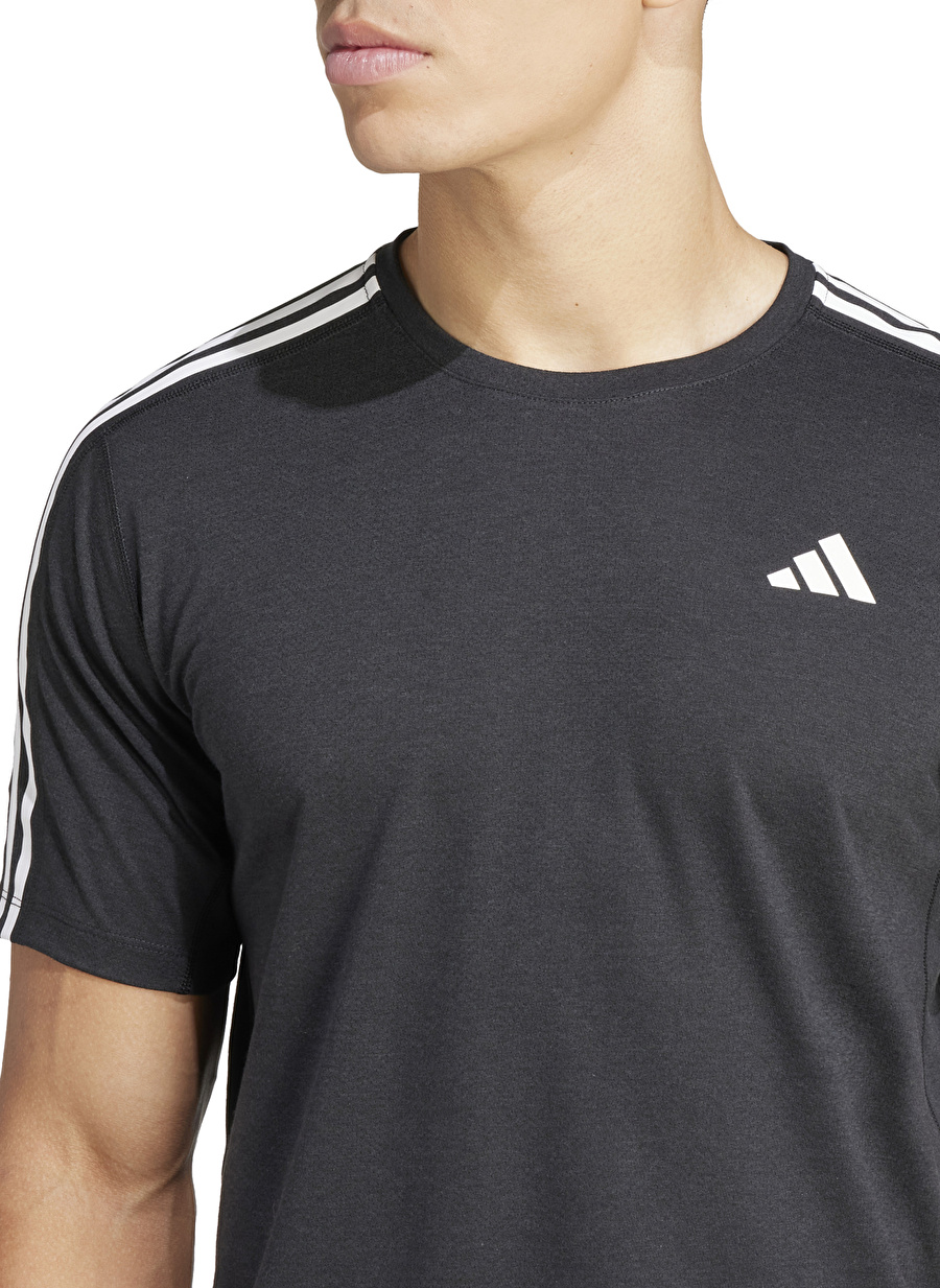 adidas Siyah Erkek Yuvarlak T-Shirt IQ3834 OTR E 3S TEE