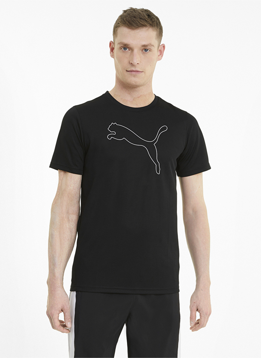 Puma Siyah Erkek Bisiklet Yaka T-Shirt 52031501-PERFORMANCE CAT TEE M _1