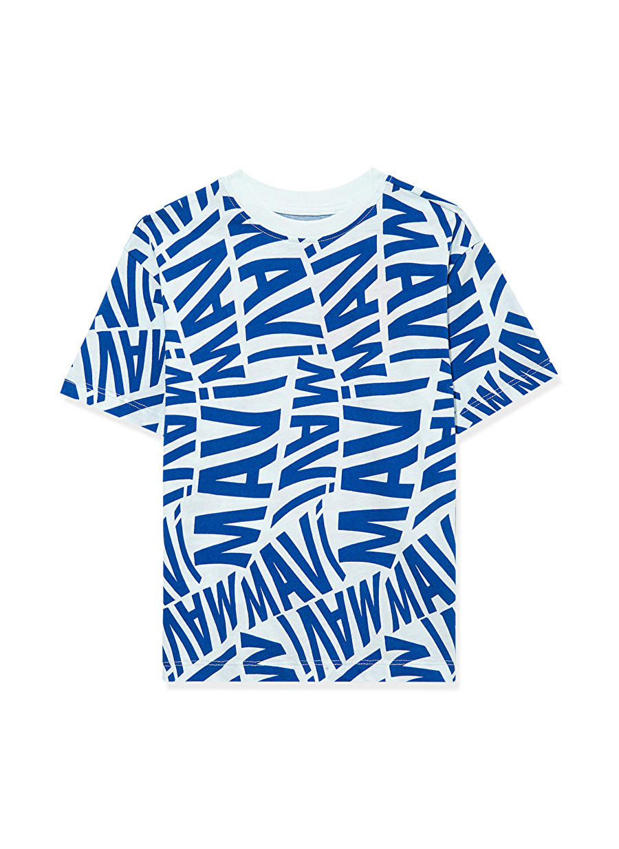 Mavi Baskılı Mavi Erkek T-Shirt MAVİ LOGO BASKILI TİŞÖRT Blue