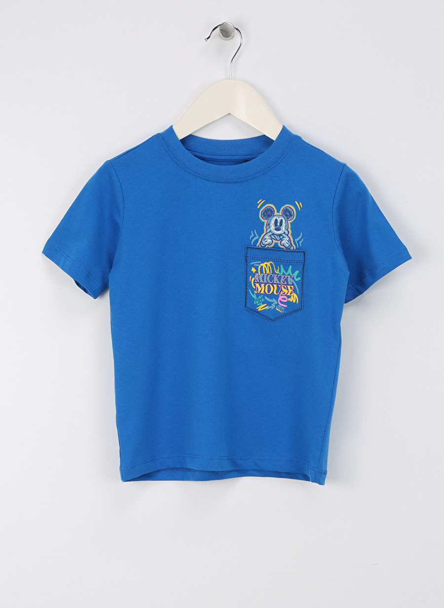 Mavi Baskılı Mavi Kız Çocuk T-Shirt MICKEY BASKILI TİŞÖRT Blue