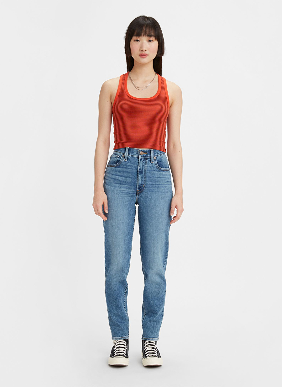 Levis Açık Mavi Kadın Yüksek Bel Denim Pantolon HIGH WAISTED MOM JEAN WINTER THAT'S