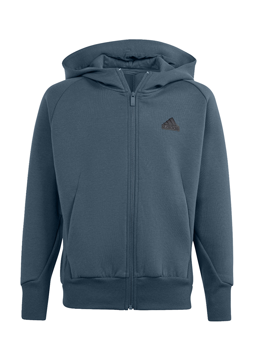 adidas Düz Erkek Gri Sweatshırt IM8398-J Z.N.E.FZ