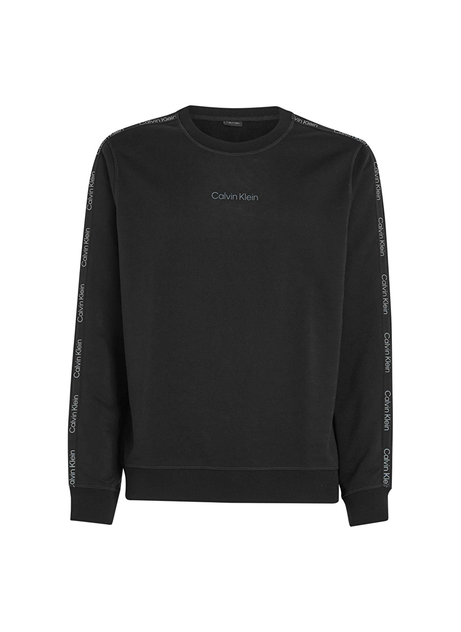 Calvin Klein Siyah Erkek Bisiklet Yaka Sweatshirt 00GMS4W337BAE-PW - PULLOVER