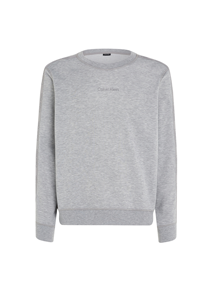 Calvin Klein Gri Erkek Bisiklet Yaka Normal Kalıp Sweatshirt 00GMS4W337MUS-PW - PULLOVER