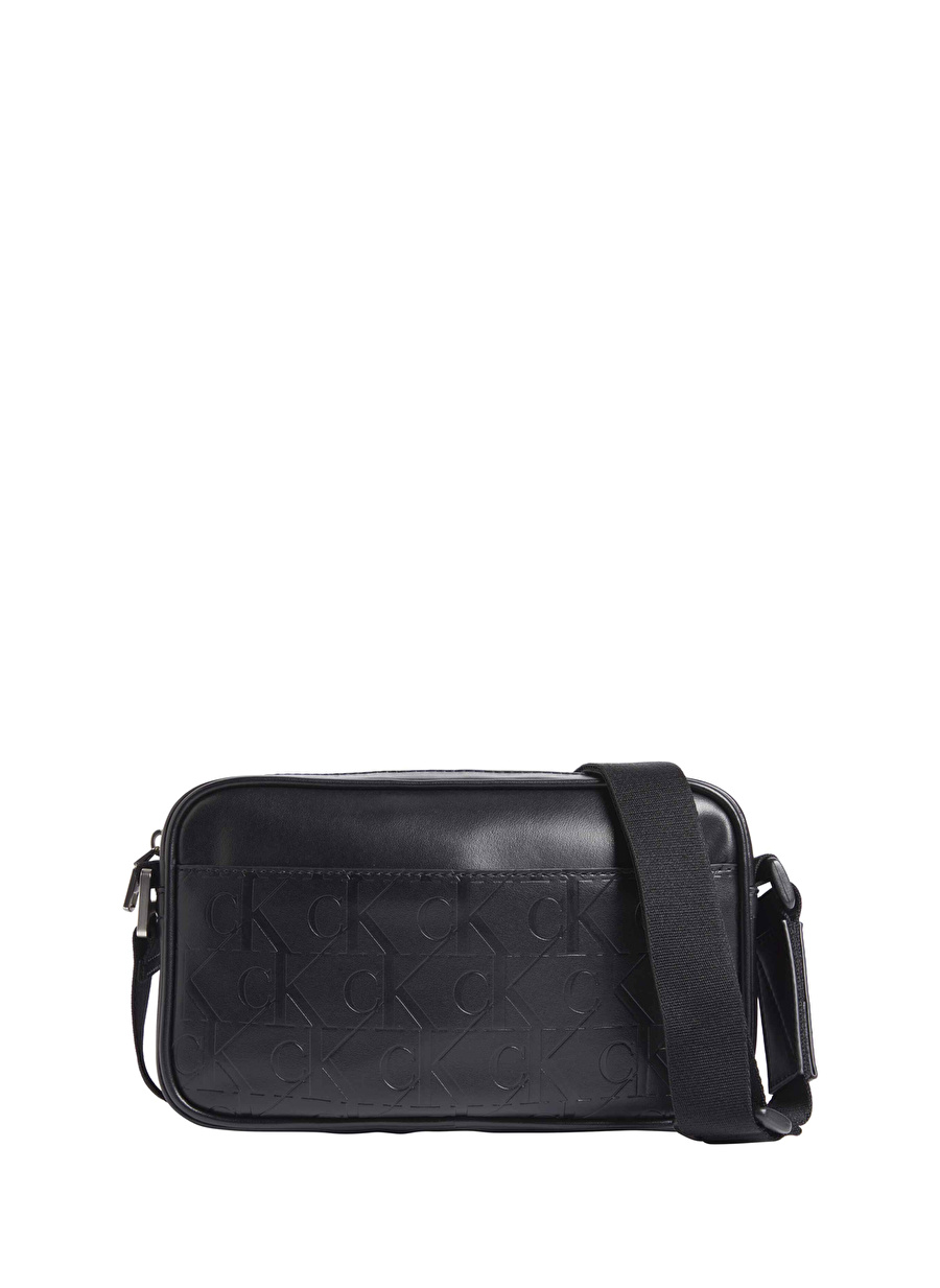 Calvin Klein Siyah Erkek 22x14,5x5 cm Postacı Çantası MONOGRAM SOFT CAMERA BAG22 AOP