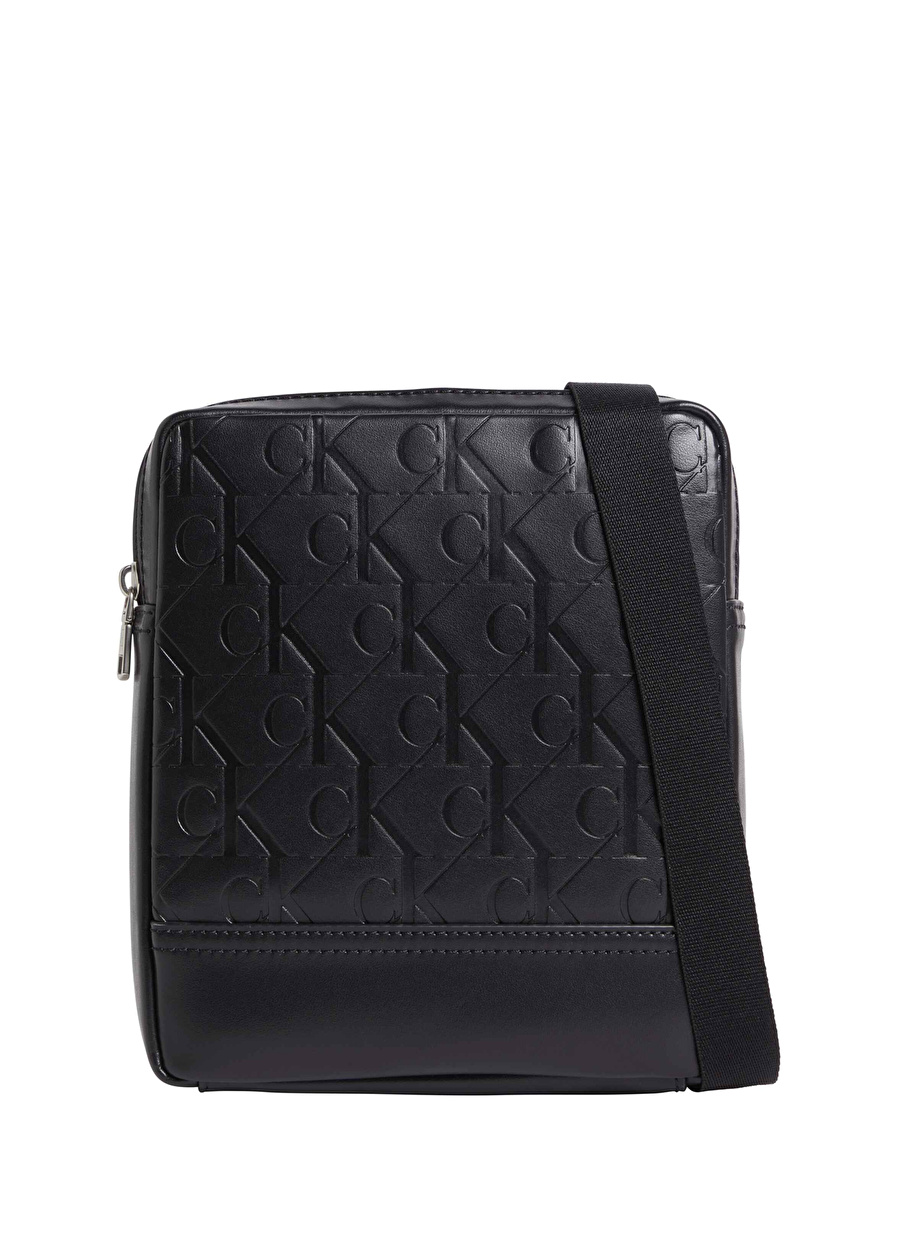 Calvin Klein Siyah Erkek 18x22x4,5 cm Postacı Çantası MONOGRAM SOFT REPORTER 18 AOP