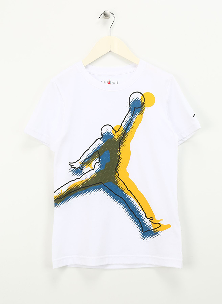 Nike Baskılı Beyaz Erkek Çocuk T-Shirt 95C977-001-JDB JUMPMAN HBR HAZE OUT