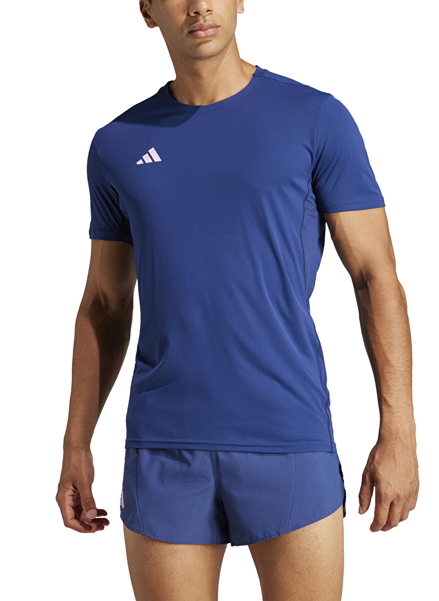 adidas Mavi Erkek Yuvarlak Yaka Normal Kalıp T-Shirt IN1158 ADIZERO