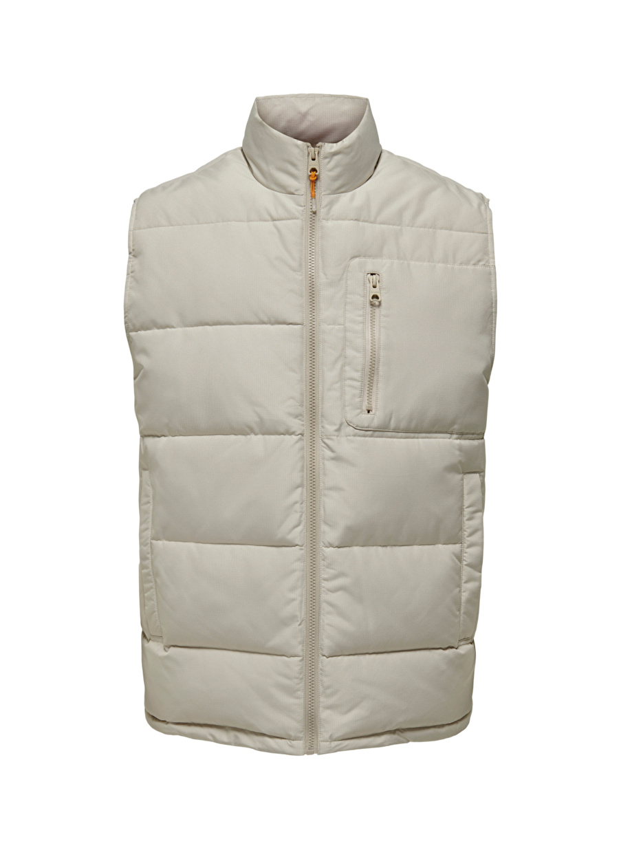 Only & Sons Açık Bej Erkek Yelek ONSJAKE QUILTED VEST OTW