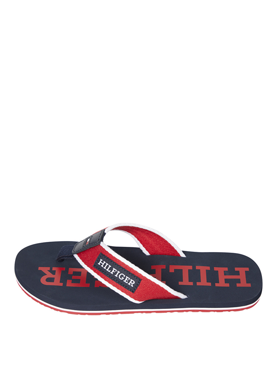 Tommy Hilfiger Lacivert - Kırmızı Erkek Plaj Terliği PATCH HILFIGER BEACH