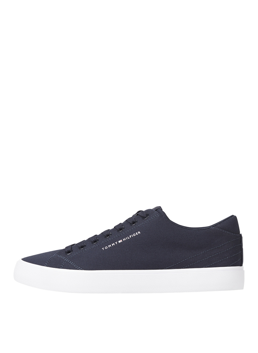 Tommy Hilfiger Lacivert Erkek Sneaker TH HI VULC LOW CANVAS