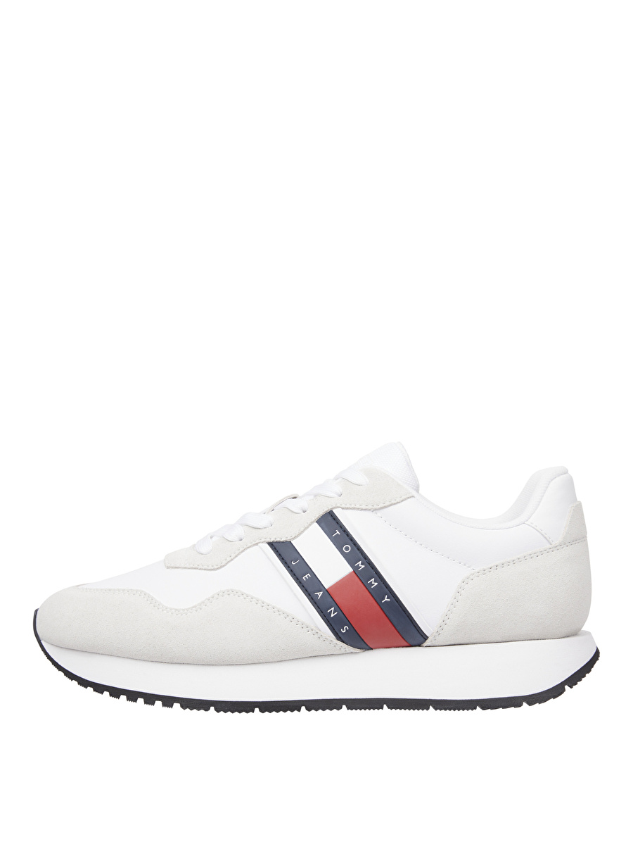 Tommy Hilfiger Beyaz Erkek Süet Sneaker TJM MODERN RUNNER