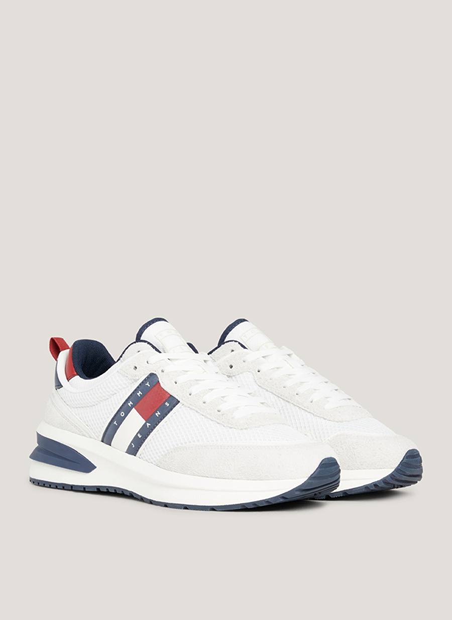 Tommy Hilfiger Beyaz Erkek Deri Sneaker TJM RUNNER LEATHER OUTSOLE