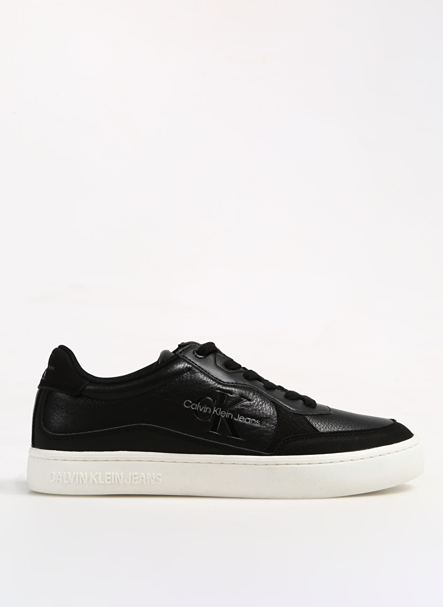 Calvin Klein Siyah - Beyaz Erkek Deri Sneaker CLASSIC CUPSOLE LOW LTH ML