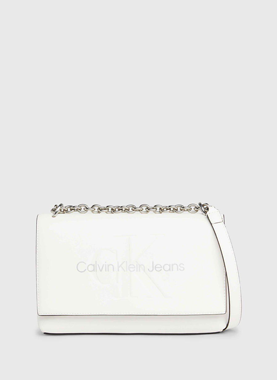 Calvin Klein Beyaz Kadın 16x25x6,5 cm Çapraz Çanta K60K6118660LI