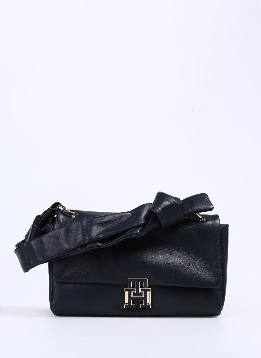 Tommy Hilfiger Mavi Kadın 26x18x4 cm Deri Omuz Çantası AW0AW15685DW6