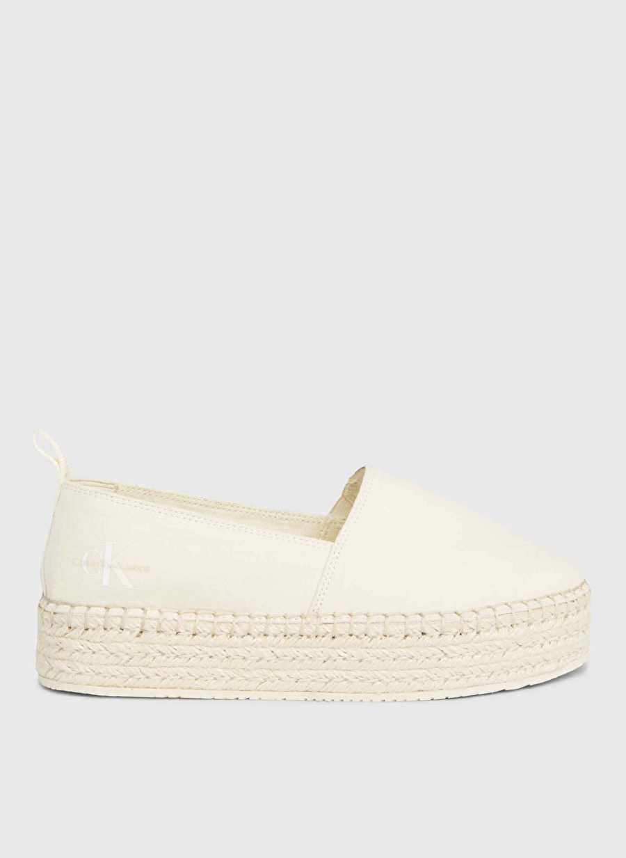 Calvin Klein Bej Kadın Pamuk Espadril YW0YW013780F9