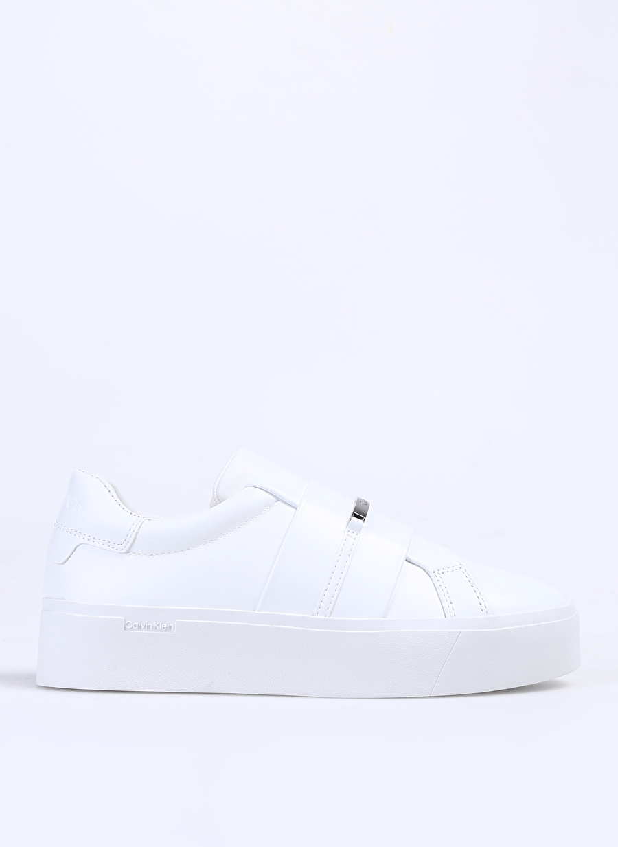 Calvin Klein Beyaz Kadın Deri Sneaker HW0HW01862YBR