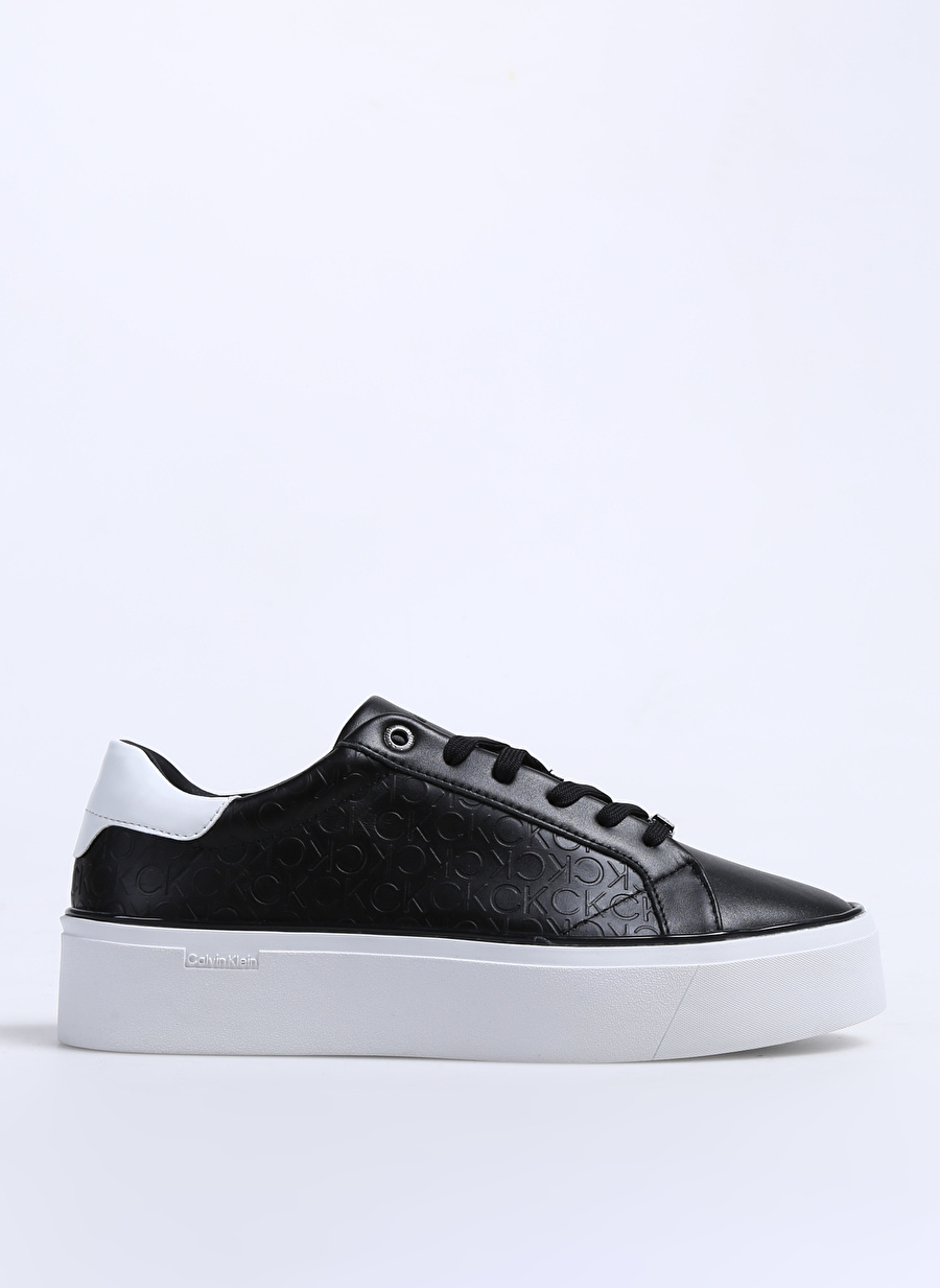 Calvin Klein Siyah Kadın Deri Sneaker HW0HW018700GQ