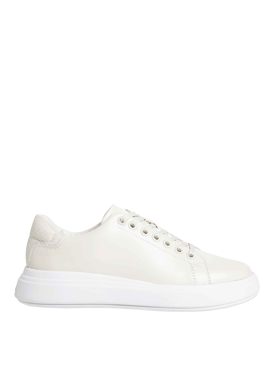 Calvin Klein Ekru Kadın Deri Sneaker HW0HW01878ACG