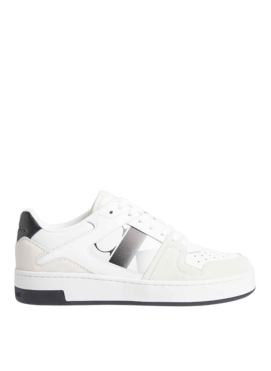 Calvin Klein Siyah - Beyaz Kadın Süet Sneaker YW0YW0144601W