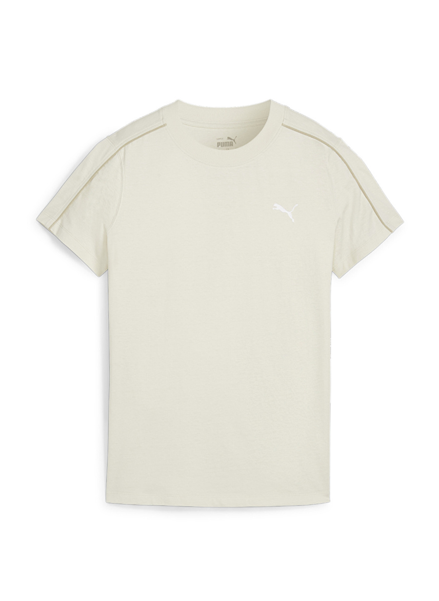 Puma 67788387 HER Tee Beyaz Kadın Bisiklet Yaka Regular Fit T-Shirt