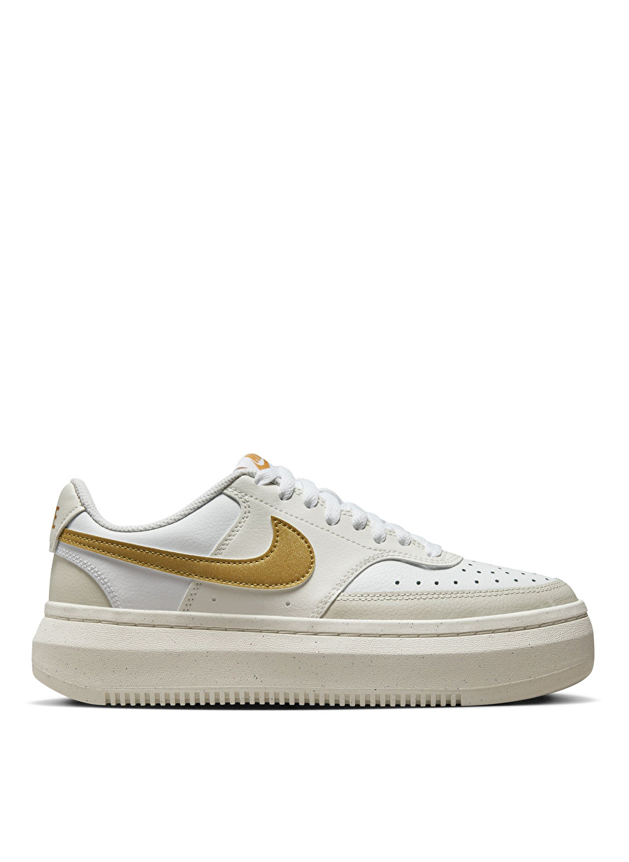 Nike Beyaz - Bej Kadın Lifestyle Ayakkabı DZ5394-100-W NIKE COURT VISION ALTA