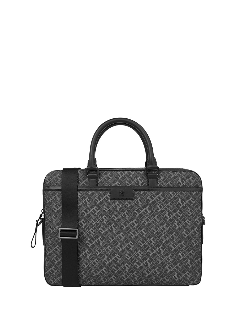 Tommy Hilfiger Siyah Erkek 41x29,5x6 cm Laptop Çantası TH MONOGRAM COMPUTER BAG