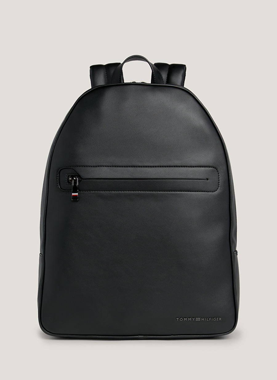 Tommy Hilfiger Siyah Erkek 32x42x13 cm Sırt Çantası TH MODERN PU DOME BACKPACK