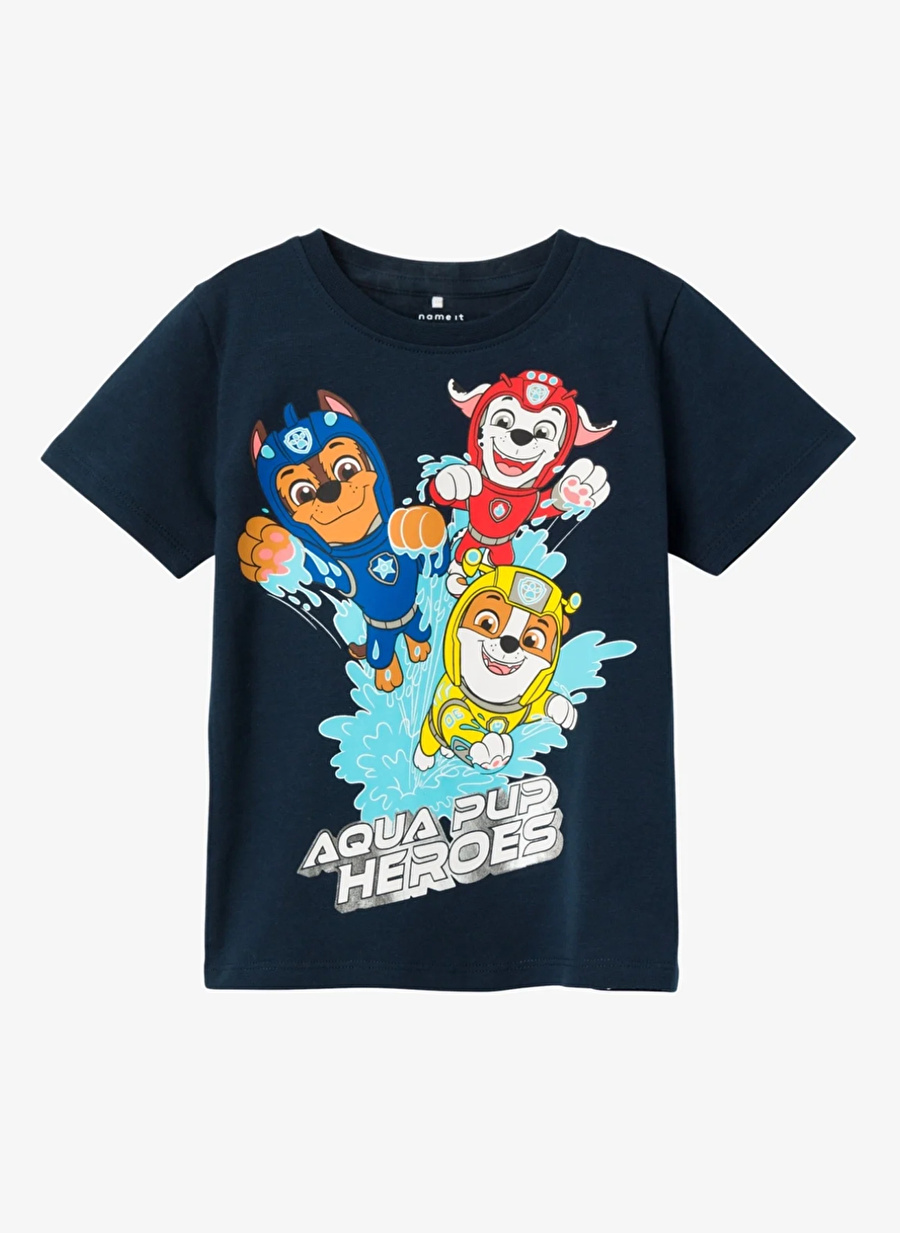 Name İt Desenli Lacivert Erkek T-Shirt NMMMANSE PAWPATROL SS TOP CPLG