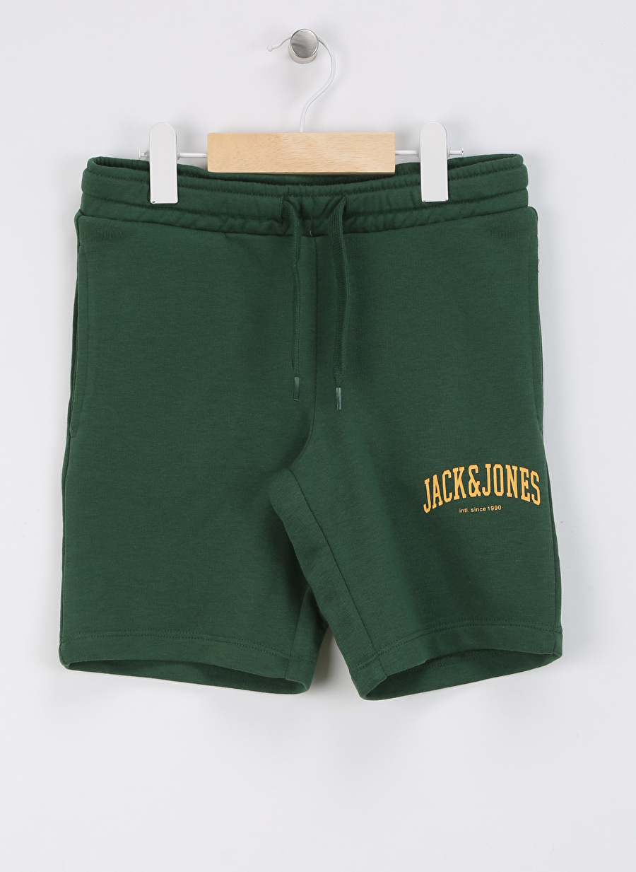 Jack & Jones Bağlamalı Bel Normal Koyu Yeşil Erkek Şort JPSTJOSH SWEAT SHORTS AMT JNR