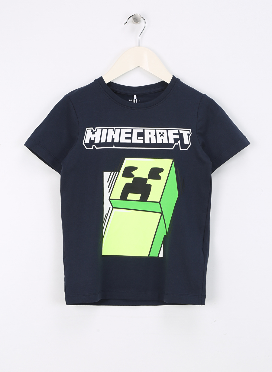 Name İt Desenli Lacivert Erkek T-Shirt NKMMOBIN MINECRAFT SS TOP NOOS BFU