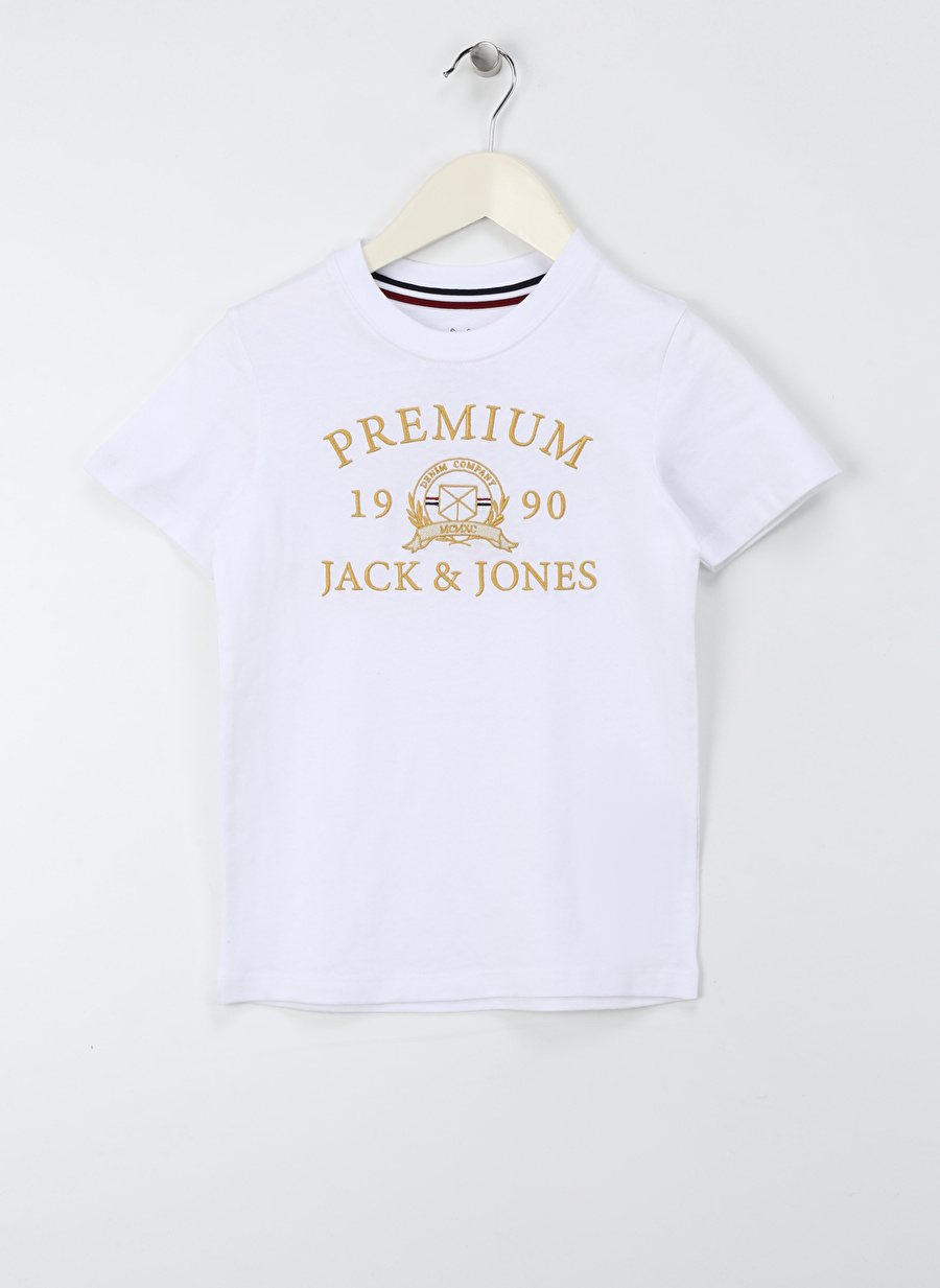 Jack & Jones Baskılı Beyaz Erkek Çocuk T-Shirt JPRBLUDAVE SS TEE SG JNR