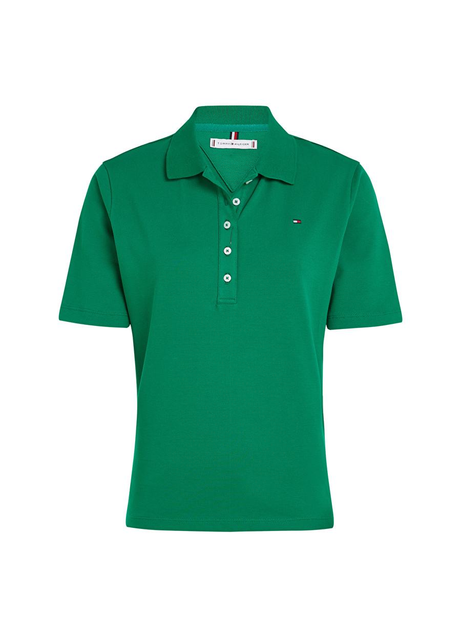 Tommy Hilfiger Yeşil Kadın Polo T-Shirt 1985 REG PIQUE POLO SS