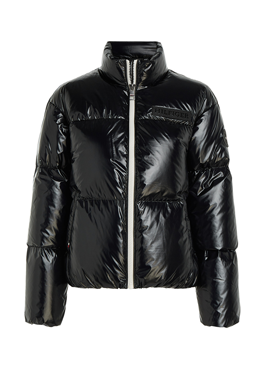 Tommy Hilfiger Siyah Kadın Mont NEW YORK GLOSS PUFFER JACKET