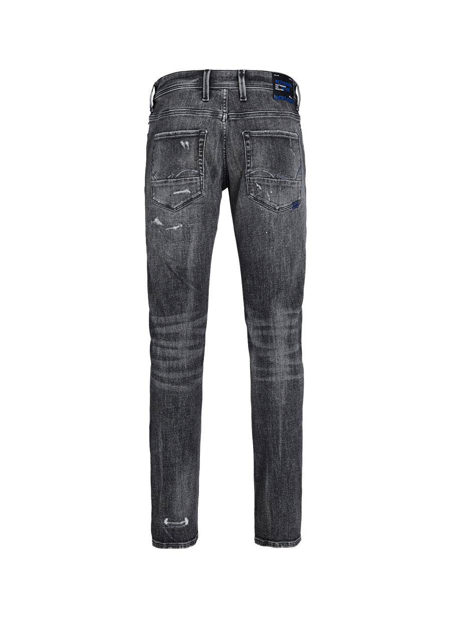 Jack & Jones Düşük Bel Slim Fit Gri Erkek Denim Pantolon JJIGLENN JJBLAIR GE 402