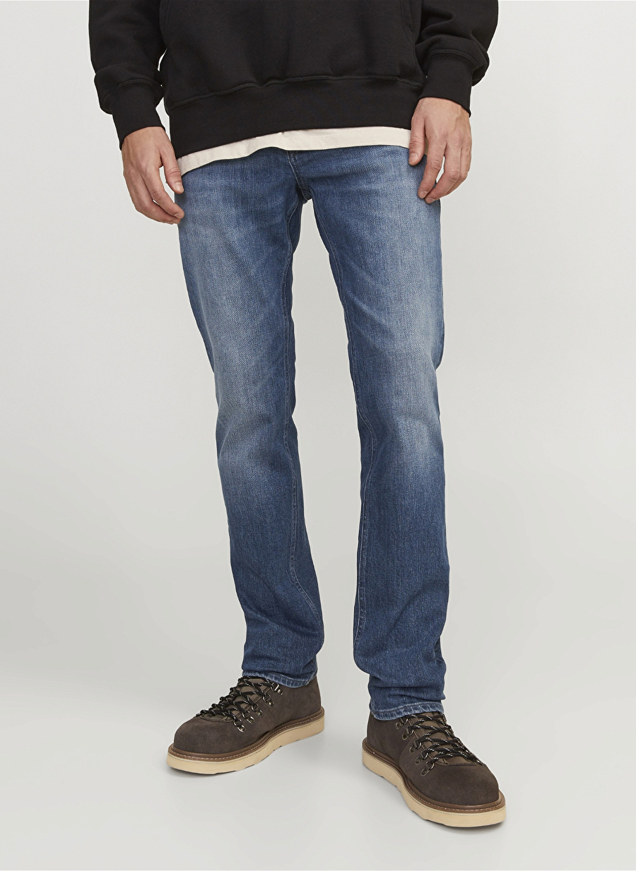 Jack & Jones JJITIM JJORIGINAL AM 784 SN Erkek Standart Bel Slim Straight Denim Pantolon