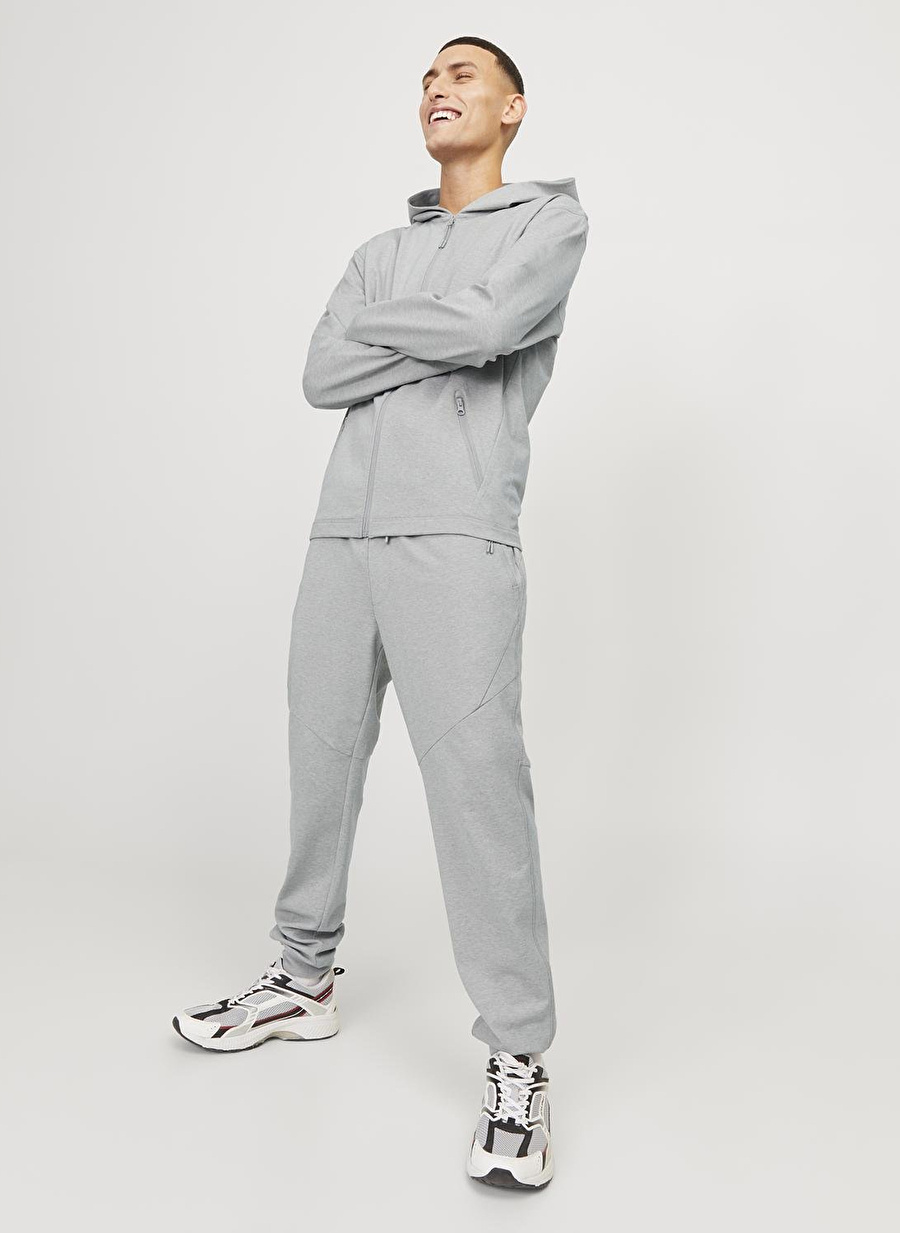 Jack & Jones Slim Fit Gri Melanj Erkek Eşofman Altı JPSTWILL JJCLOUD SWEAT PANTS NOOS