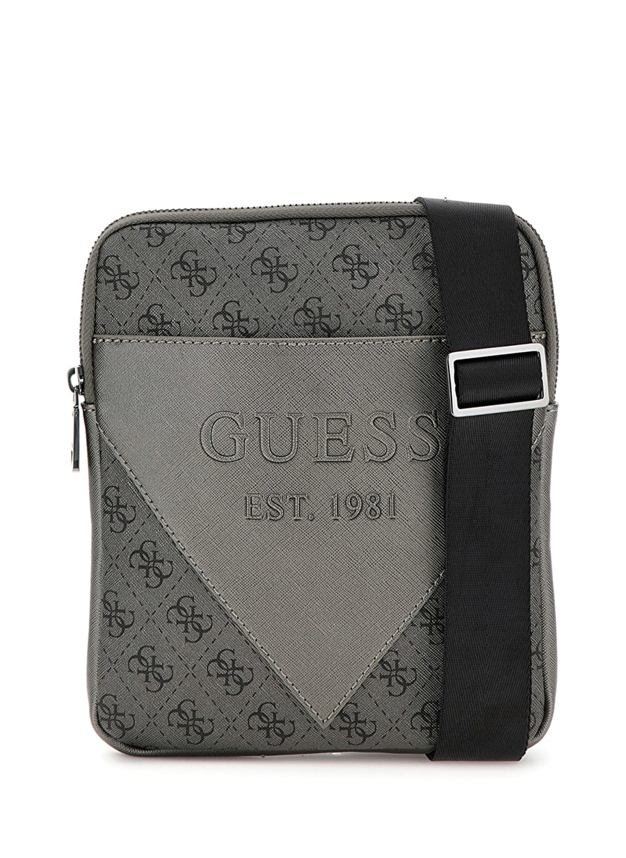 Guess Gri Erkek 2x23x19 cm Postacı Çantası MILANO COMPACT BACKP-CROSSBODY