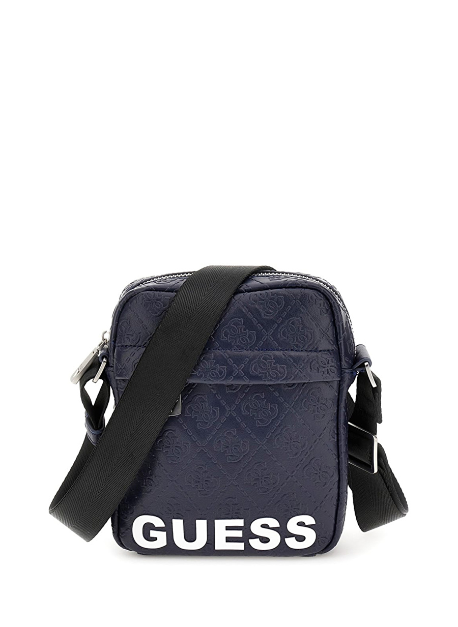 Guess Lacivert Erkek 5x18x14 cm Postacı Çantası VENEZIA CROSSBODY W FRONT ZIP