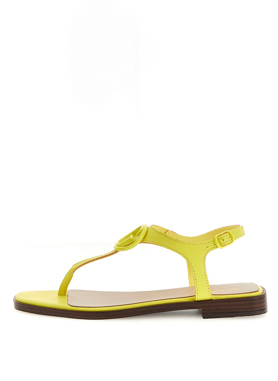 Guess Yeşil Kadın Deri Sandalet FLJMIRLEA03LIME