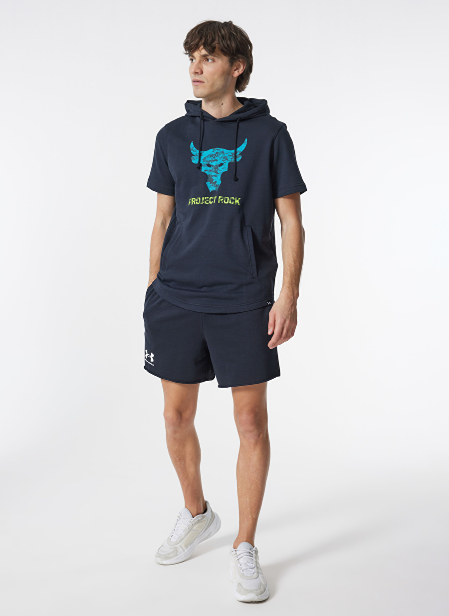 Under Armour Siyah Erkek Kapüşon Yaka Bol Kesim Sweatshirt 1383227-001 Pjt Rck Payoff SS Terry