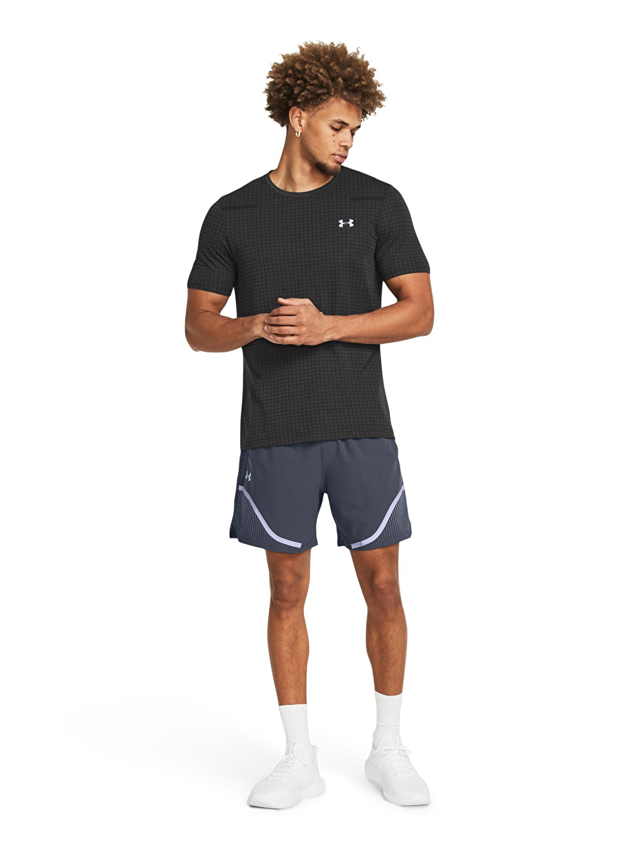 Under Armour 1376921-025 Vanish Seamless Grid SS Gri Erkek Bisiklet Yaka Slim Fit T-Shirt