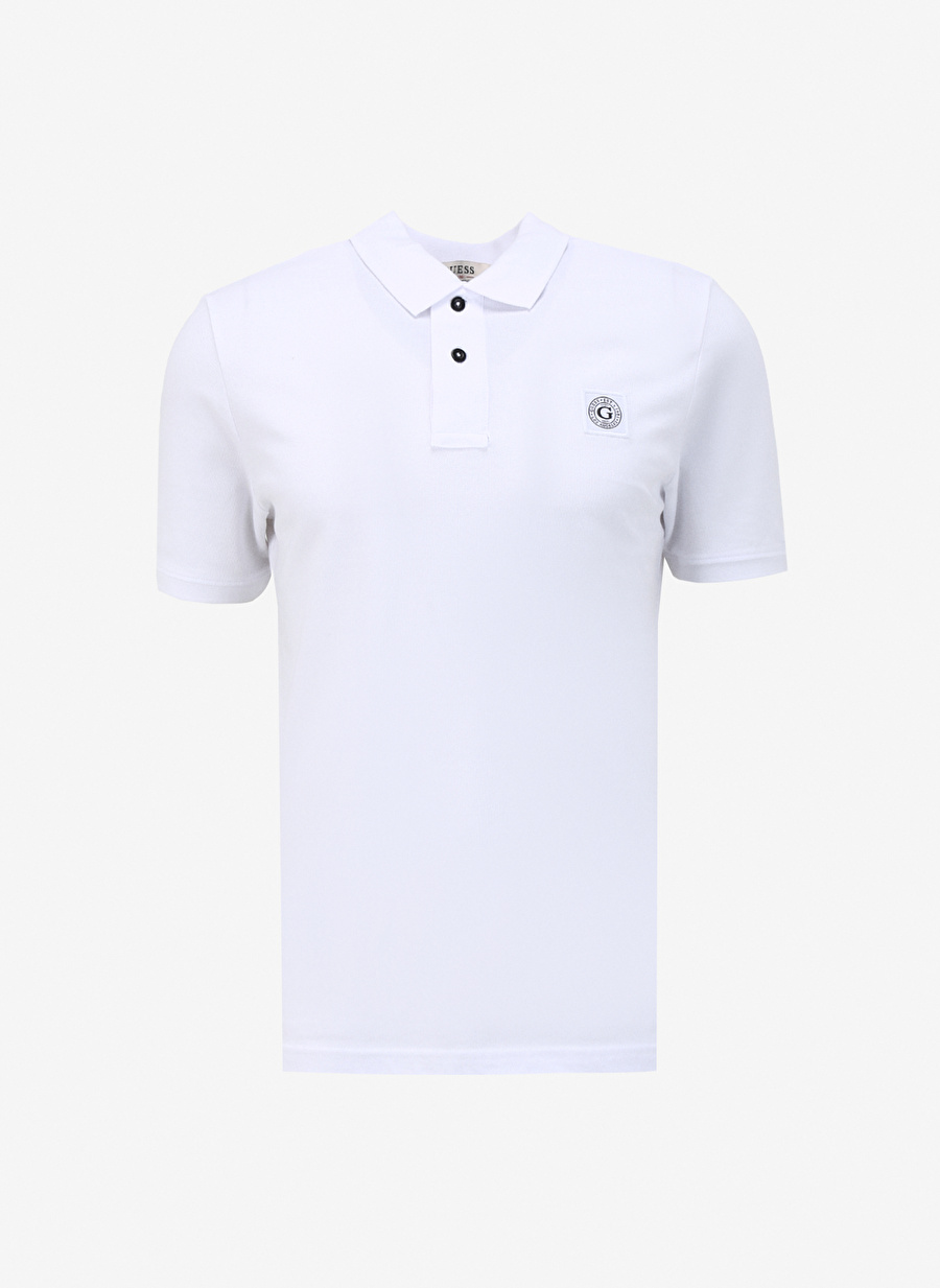 WASHED SS POLO - OR Düz Beyaz Erkek Polo T-Shirt M2YP24KC9T1G011