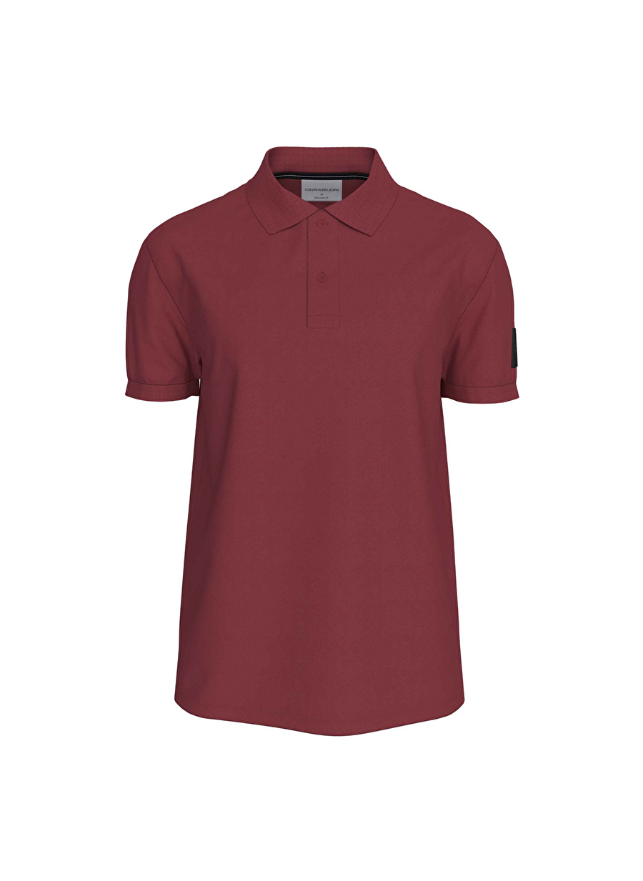 Calvin Klein Jeans Düz Bordo Erkek Polo T-Shirt J30J323394XA0