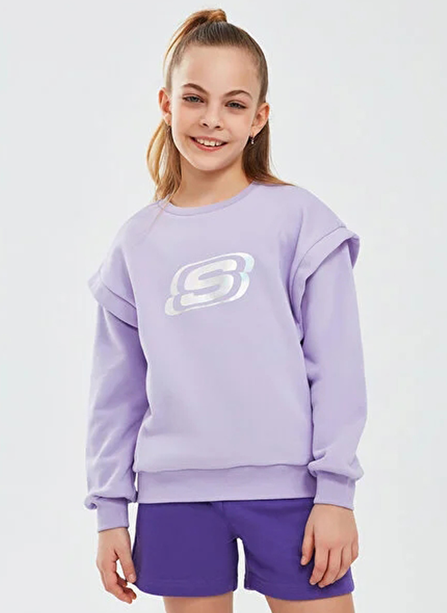 Skechers Kız Çocuk Eşofman Üstü SK232073-505-Essential G Crew Neck