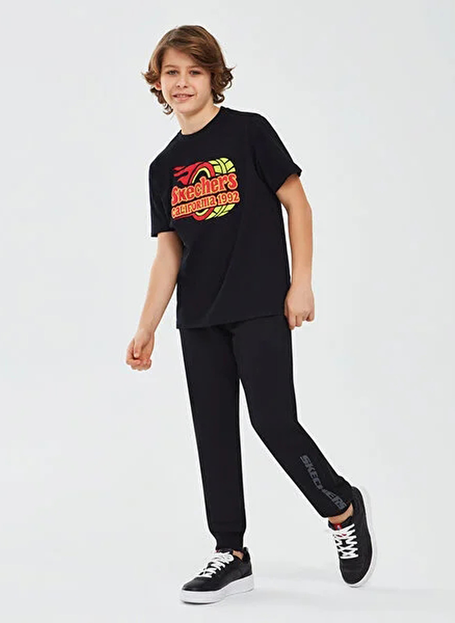 Skechers Erkek Çocuk T-Shirt SK241019-001-Graphic Tee B Shrt Slv