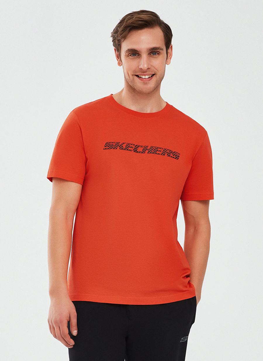 Skechers Turuncu Erkek Bisiklet Yaka Regular Fit T-Shirt S212960-700 Graphic  M